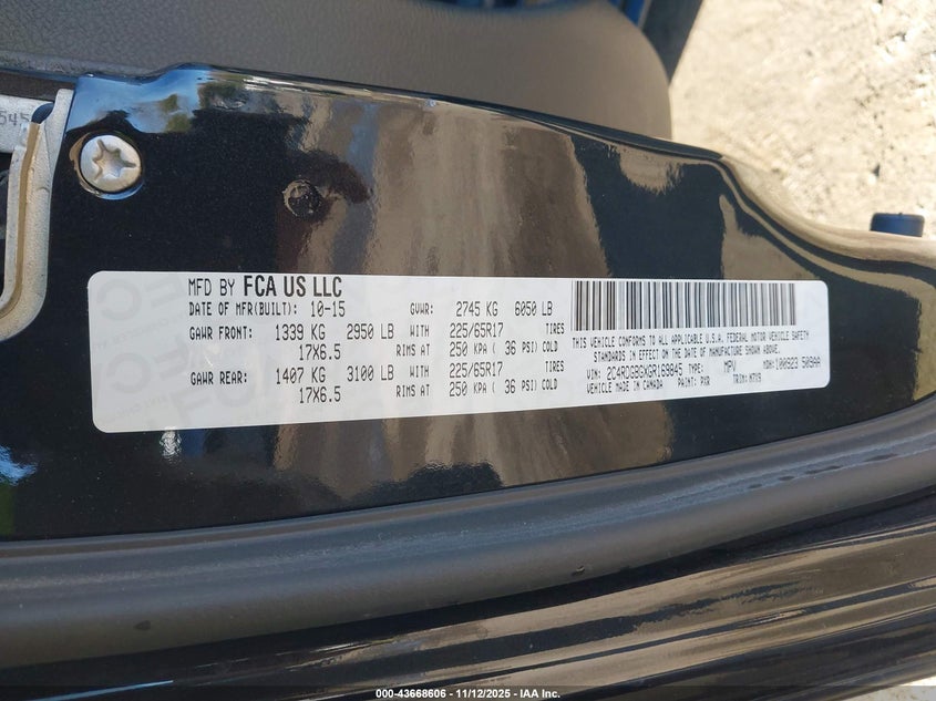 2C4RDGBGXGR169845 2016 DODGE CARAVAN photo no. 9