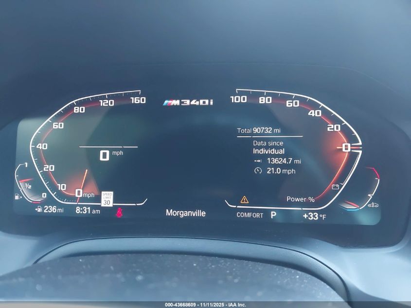 2022 BMW 3 Series M340I xDrive VIN: 3MW5U9J02N8C22627 Lot: 43668609