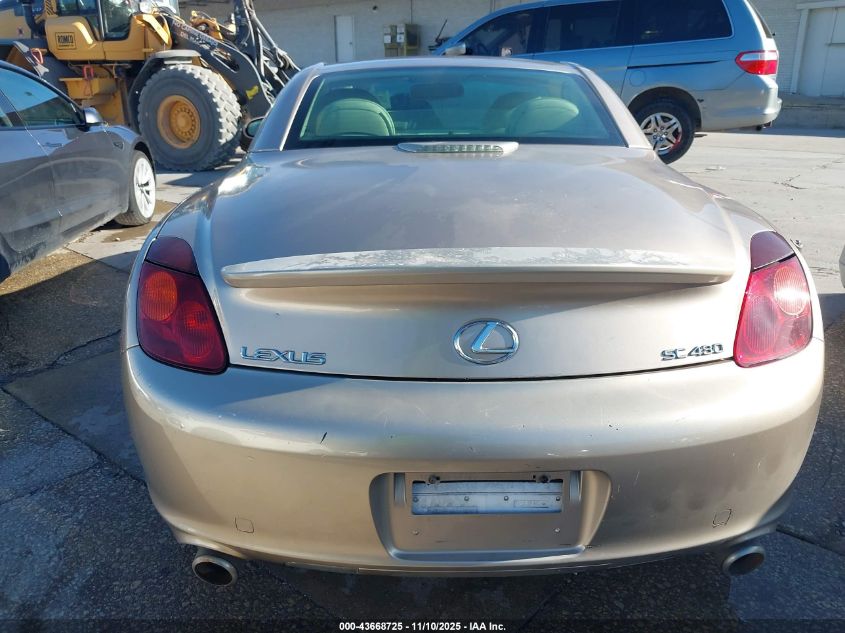 2002 Lexus Sc 430 VIN: JTHFN48Y720034967 Lot: 43668725
