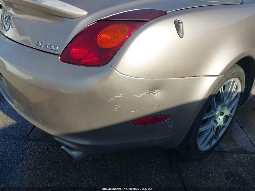 2002 Lexus Sc 430 VIN: JTHFN48Y720034967 Lot: 43668725