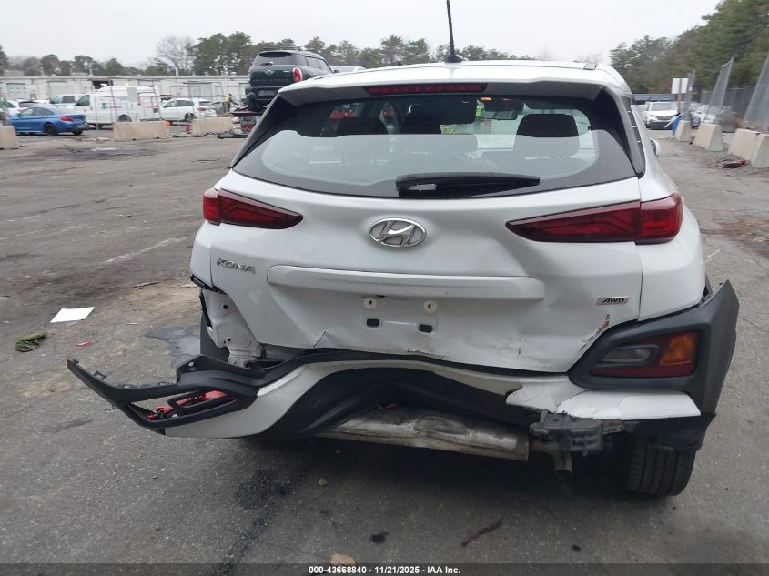 2020 Hyundai Kona Se VIN: KM8K1CAA8LU452110 Lot: 43668840