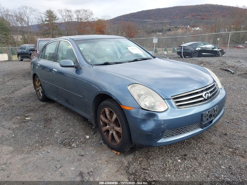 2006 Infiniti G35X VIN: JNKCV51F06M605540 Lot: 43668854