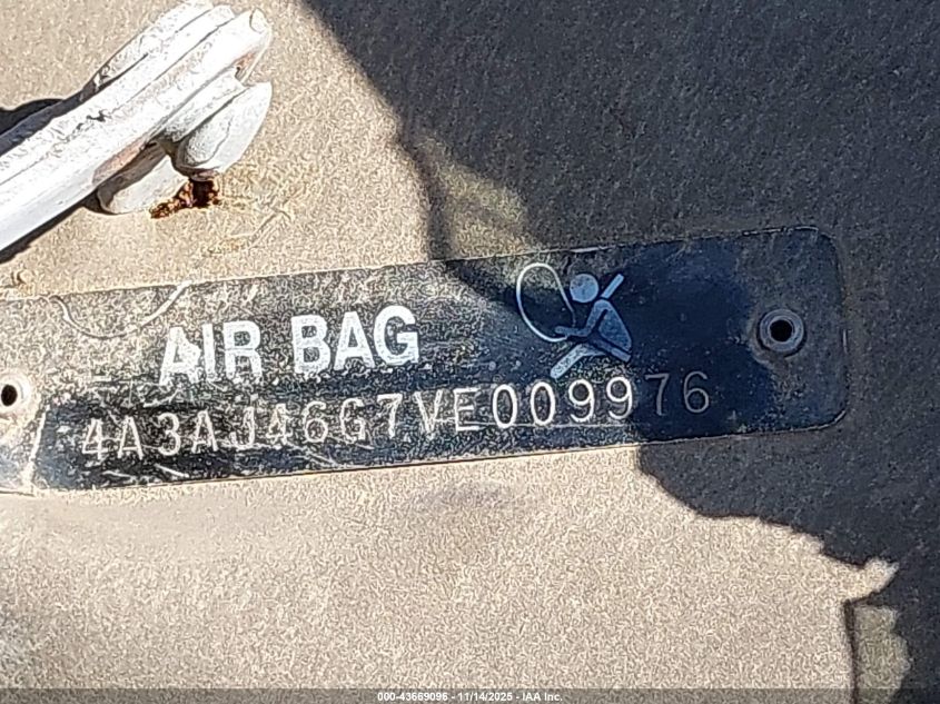 1997 Mitsubishi Galant De VIN: 4A3AJ46G7VE009976 Lot: 43669096