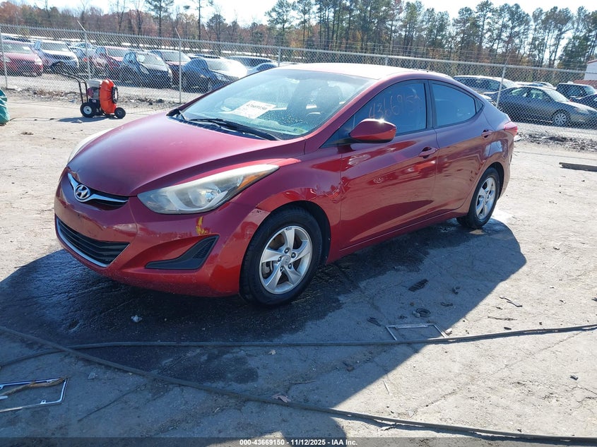 5NPDH4AE9EH531655 2014 HYUNDAI ELANTRA photo no. 2
