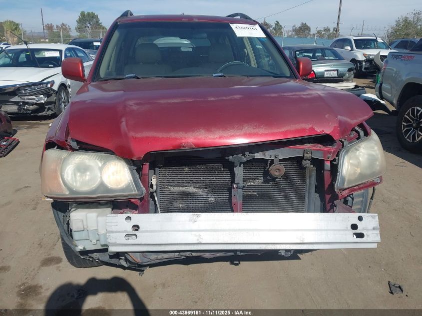 2003 Toyota Highlander Limited V6 VIN: JTEGF21A130085592 Lot: 43669161