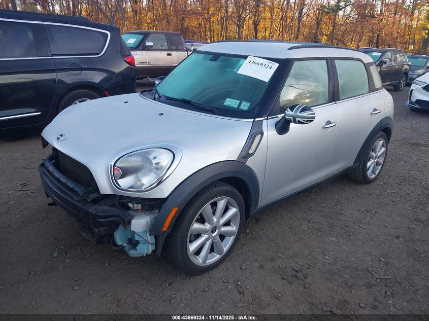 2013 Mini Countryman Cooper S silver suv gasoline WMWZC3C51DWP22617 photo #3