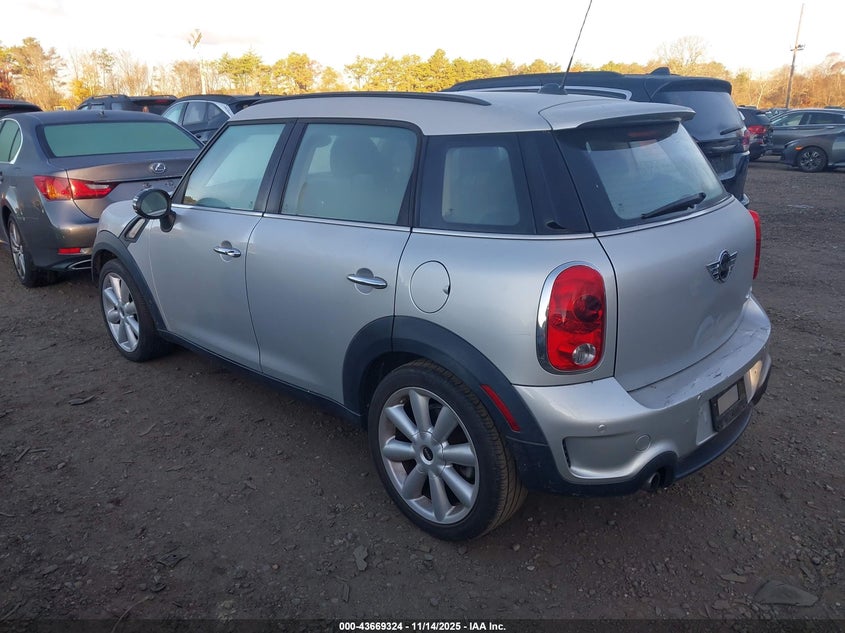 2013 Mini Countryman Cooper S silver suv gasoline WMWZC3C51DWP22617 photo #4