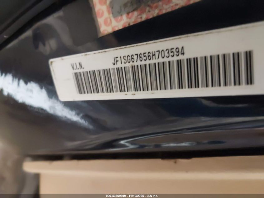 2006 Subaru Forester 2.5X L.l. Bean Edition VIN: JF1SG67656H703594 Lot: 43669399