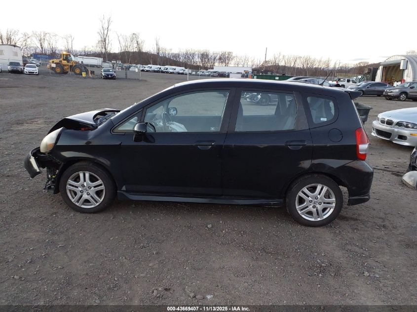 2008 Honda Fit Sport VIN: JHMGD38678S031600 Lot: 43669407