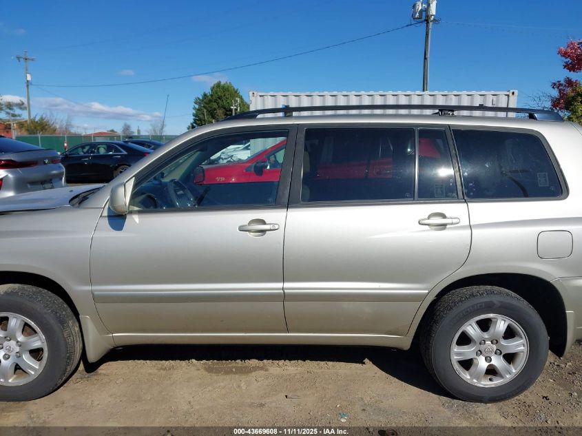 2003 Toyota Highlander V6 VIN: JTEHF21AX30103558 Lot: 43669608