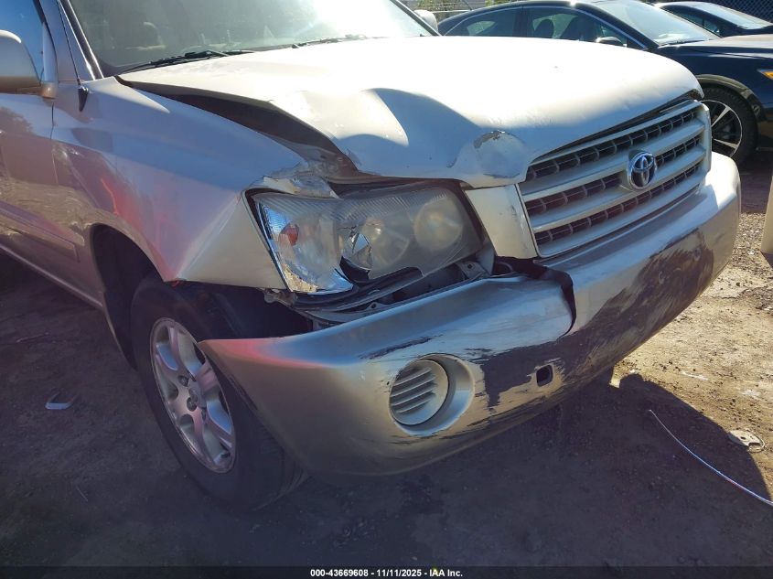 2003 Toyota Highlander V6 VIN: JTEHF21AX30103558 Lot: 43669608