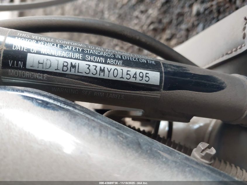 1991 Harley-Davidson Flstf VIN: 1HD1BML33MY015495 Lot: 43669736