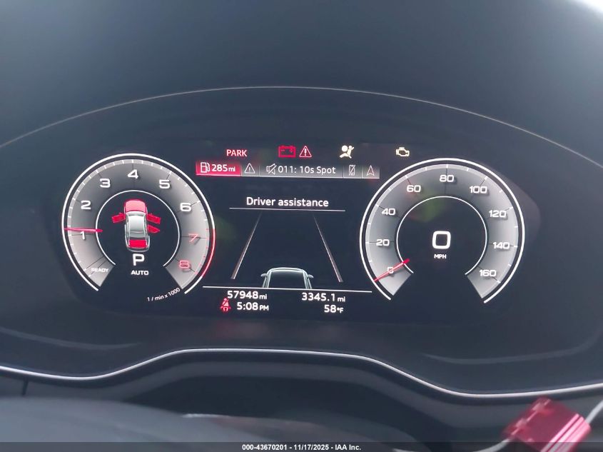 2021 Audi A4 Prestige 45 Tfsi S Line Quattro S Tronic VIN: WAUFAAF40MN007415 Lot: 43670201