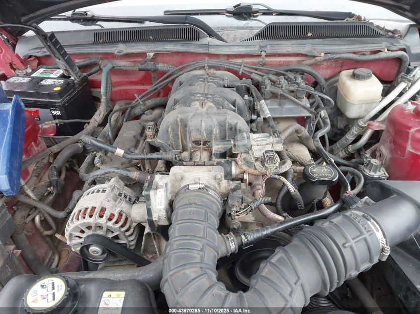 2008 Ford Mustang V6 Deluxe/V6 Premium VIN: 1ZVHT80N185154328 Lot: 43670285