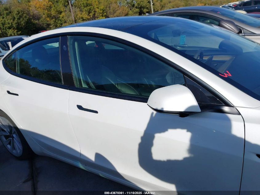 2022 Tesla Model 3 Rear-Wheel Drive VIN: 5YJ3E1EA1NF190521 Lot: 43670361