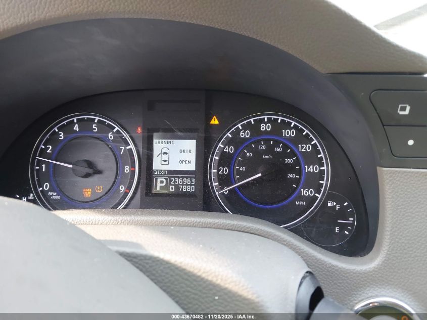 2011 Infiniti G37X VIN: JN1CV6AR2BM404124 Lot: 43670482