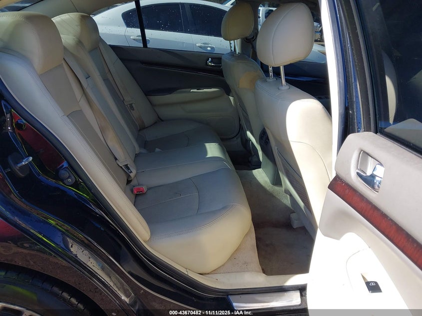 2011 Infiniti G37X VIN: JN1CV6AR2BM404124 Lot: 43670482