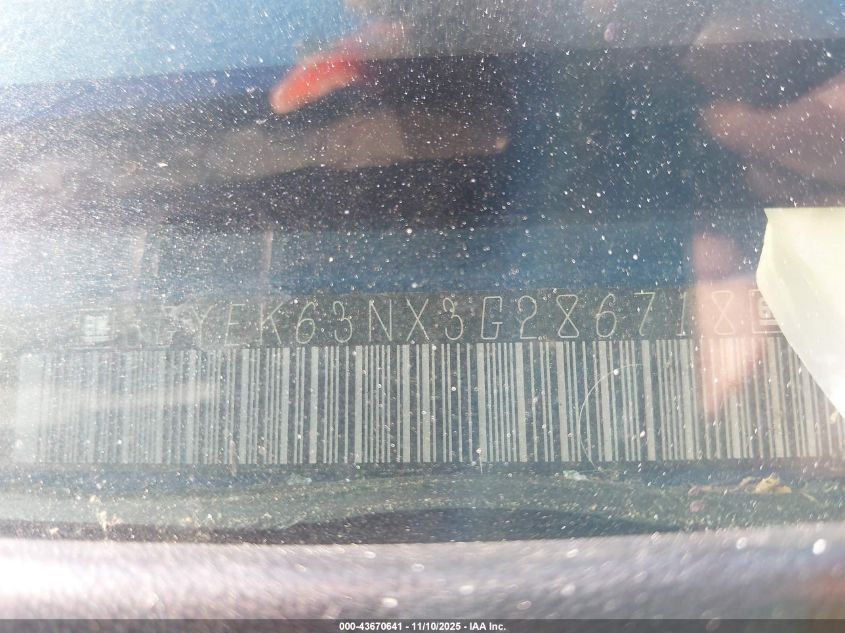 2003 Cadillac Escalade Ext Standard VIN: 3GYEK63NX3G286718 Lot: 43670641