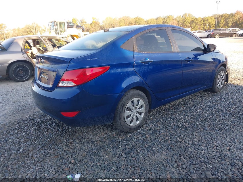 2016 HYUNDAI ACCENT SE KMHCT4AE9GU060671