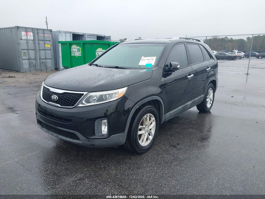 Vin: 5xykt4a62eg526738, lot: 44165887, kia sorento lx 20142
