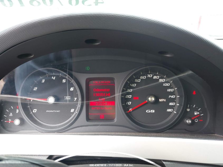 2009 Pontiac G8 VIN: 6G2ER577X9L223290 Lot: 43670816