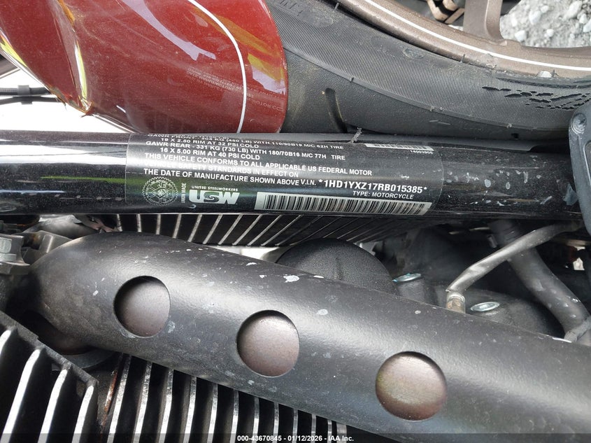 2024 Harley-Davidson Fxlrst VIN: 1HD1YXZ17RB015385 Lot: 43670845
