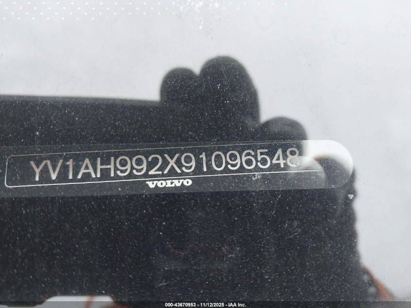 2009 Volvo S80 T6 VIN: YV1AH992X91096548 Lot: 43670953