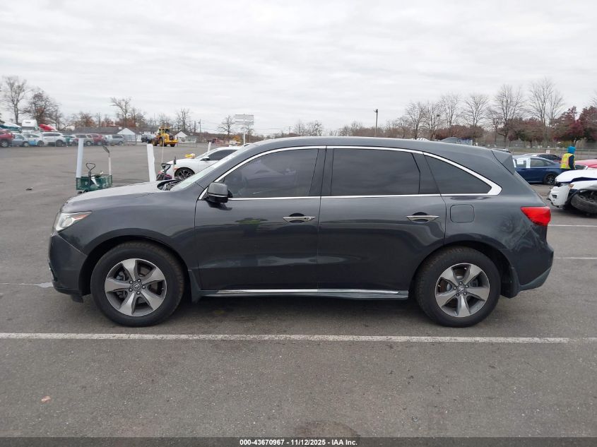 2014 Acura Mdx VIN: 5FRYD3H21EB010851 Lot: 43670967