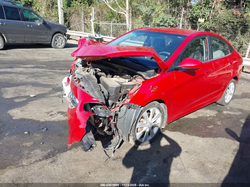 2013 HYUNDAI ACCENT GLS KMHCU4AEXDU341712