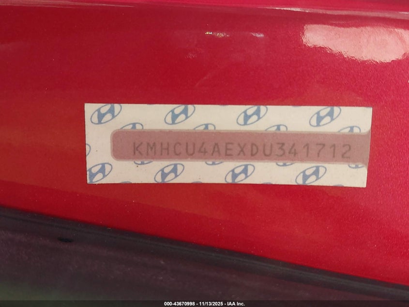 2013 HYUNDAI ACCENT GLS KMHCU4AEXDU341712