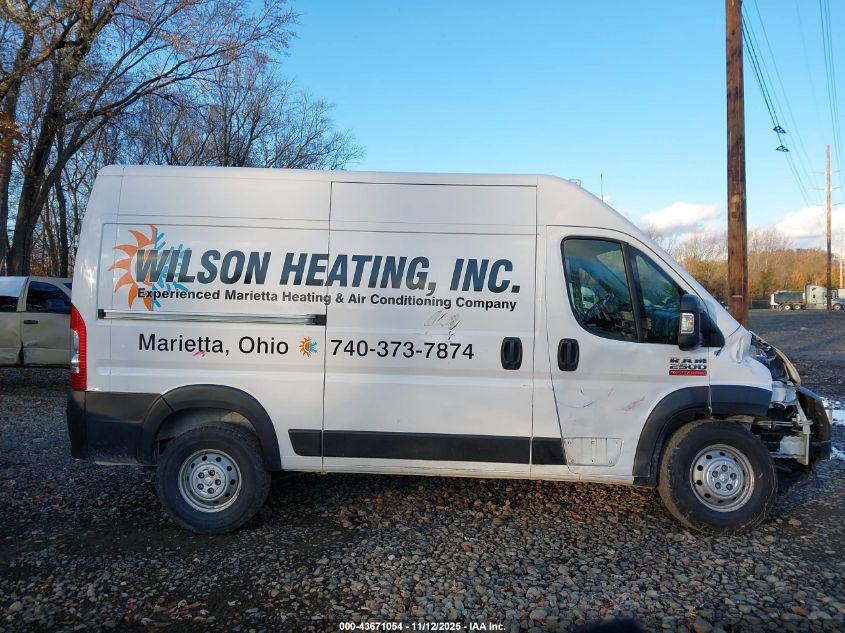 2019 Ram Promaster 2500 High Roof 136 Wb VIN: 3C6TRVCG9KE534012 Lot: 43671054