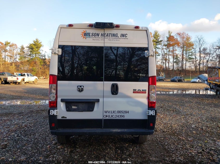 2019 Ram Promaster 2500 High Roof 136 Wb VIN: 3C6TRVCG9KE534012 Lot: 43671054