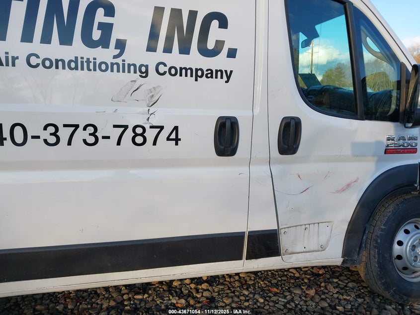 2019 Ram Promaster 2500 High Roof 136 Wb VIN: 3C6TRVCG9KE534012 Lot: 43671054