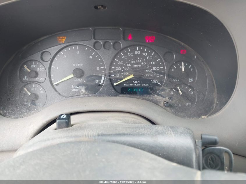 2000 Oldsmobile Bravada VIN: 1GHDT13WXY2225485 Lot: 43671063