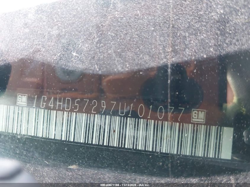 2007 Buick Lucerne Cxl VIN: 1G4HD57297U101077 Lot: 43671166