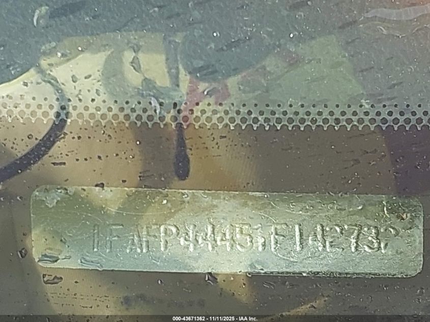 2001 Ford Mustang VIN: 1FAFP44451F142732 Lot: 43671362