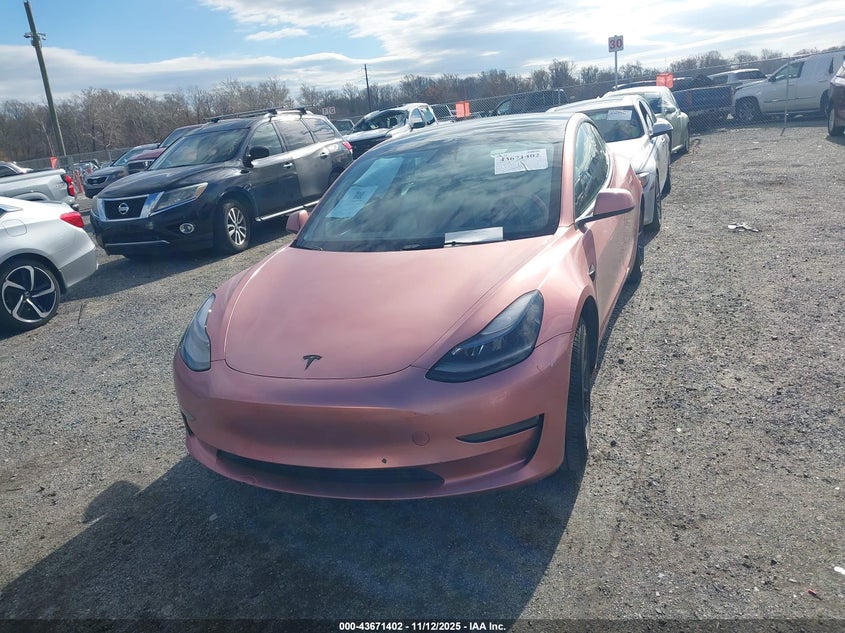 2022 Tesla Model 3 Long Range Dual Motor All-Wheel Drive VIN: 5YJ3E1EB0NF250894 Lot: 43671402