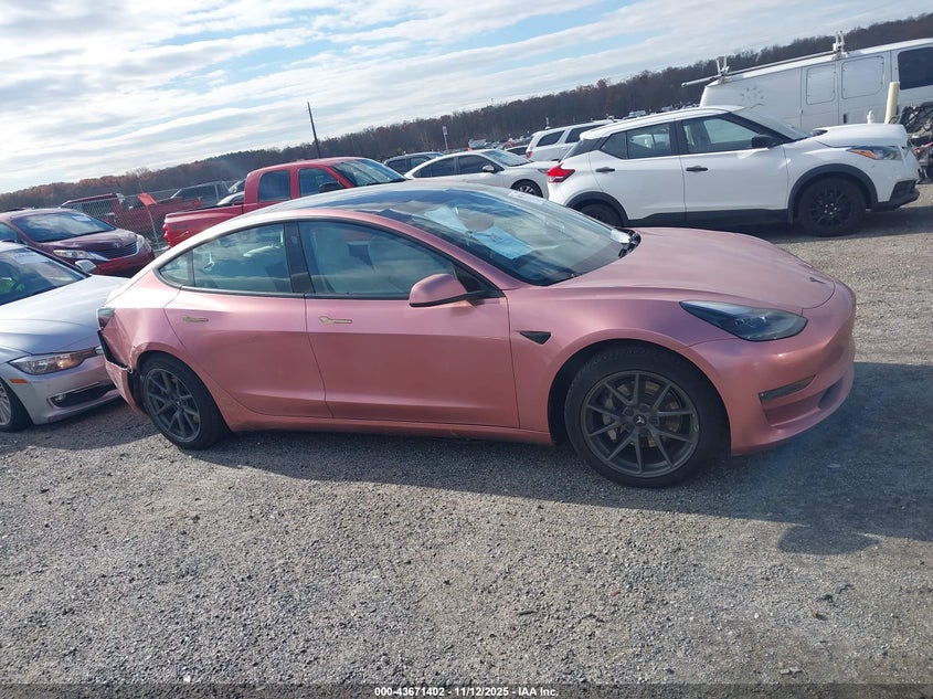 2022 Tesla Model 3 Long Range Dual Motor All-Wheel Drive VIN: 5YJ3E1EB0NF250894 Lot: 43671402