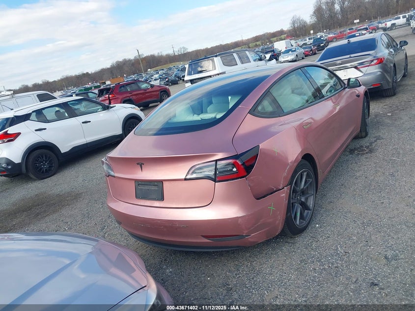 2022 Tesla Model 3 Long Range Dual Motor All-Wheel Drive VIN: 5YJ3E1EB0NF250894 Lot: 43671402