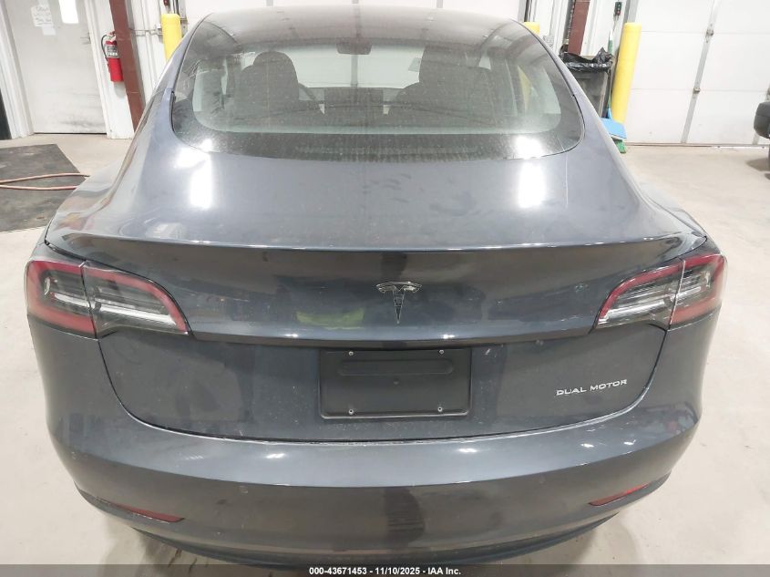 2022 Tesla Model 3 Long Range Dual Motor All-Wheel Drive VIN: 5YJ3E1EB8NF289538 Lot: 43671453
