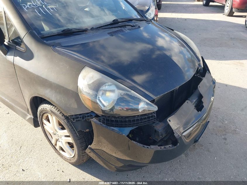 2008 Honda Fit Sport VIN: JHMGD37688S033244 Lot: 43671483