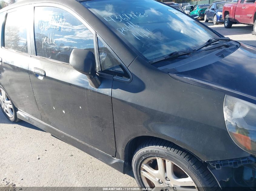 2008 Honda Fit Sport VIN: JHMGD37688S033244 Lot: 43671483