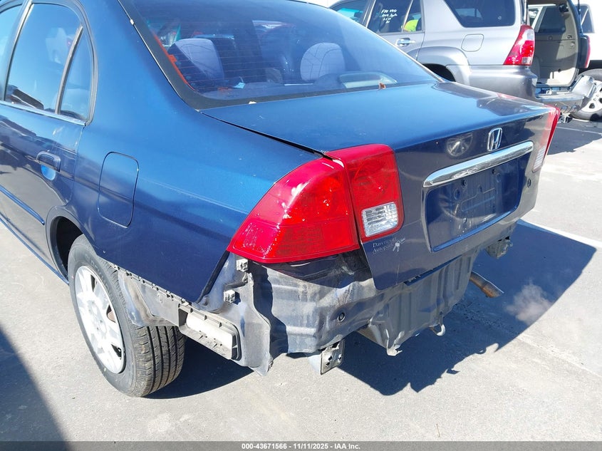 2003 Honda Civic Lx VIN: 1HGES16593L002519 Lot: 43671566
