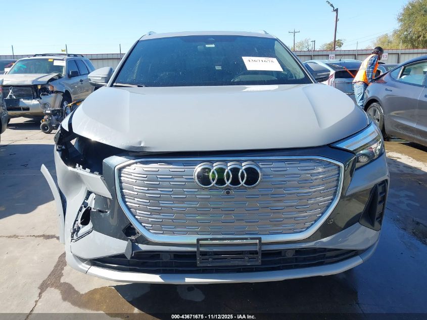 2022 Audi Q4 E-Tron Premium Plus 50 Quattro VIN: WA1H2BFZ6NP052952 Lot: 43671675