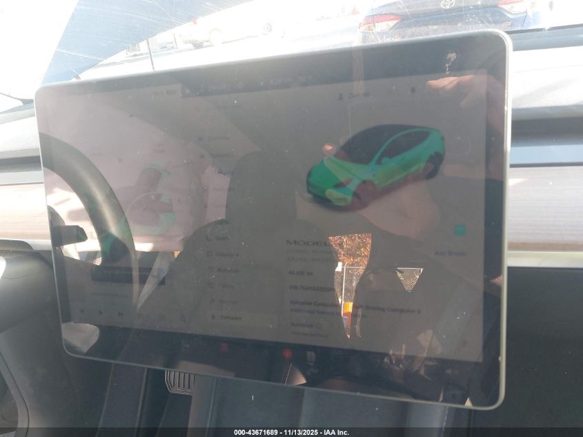 2023 Tesla Model Y Awd/Long Range Dual Motor All-Wheel Drive VIN: 7SAYGAEE9PF948825 Lot: 43671689