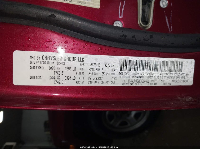 2014 JEEP PATRIOT SPORT - 1C4NJRBB0ED664658