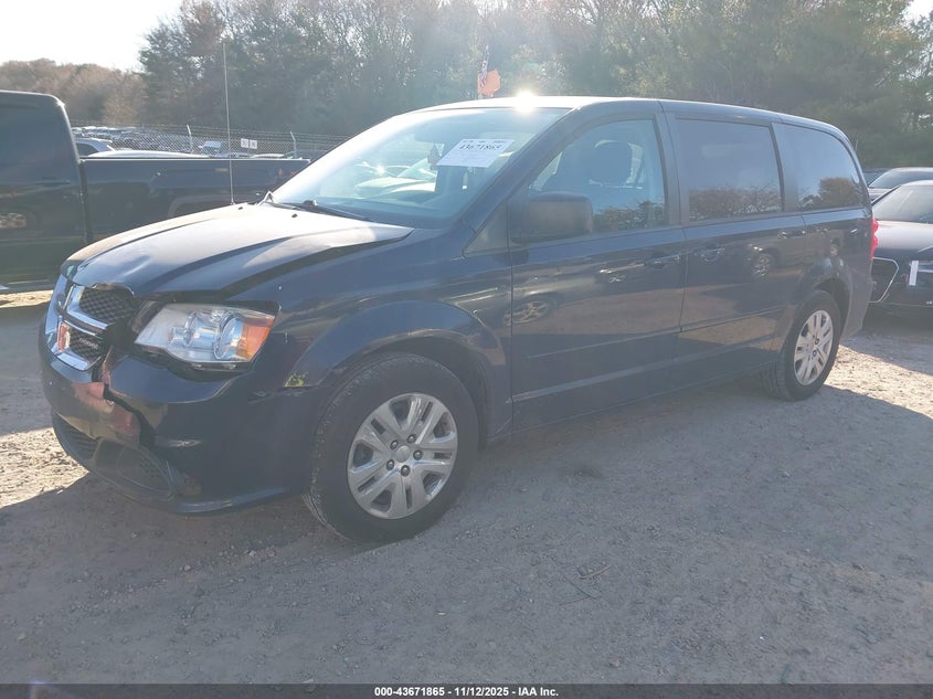 Vin: 2c4rdgbg9gr106302, lot: 44167094, dodge grand caravan se 20162