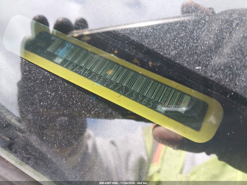 2007 Chevrolet Cobalt Ls VIN: 1G1AK15F277375965 Lot: 43671866