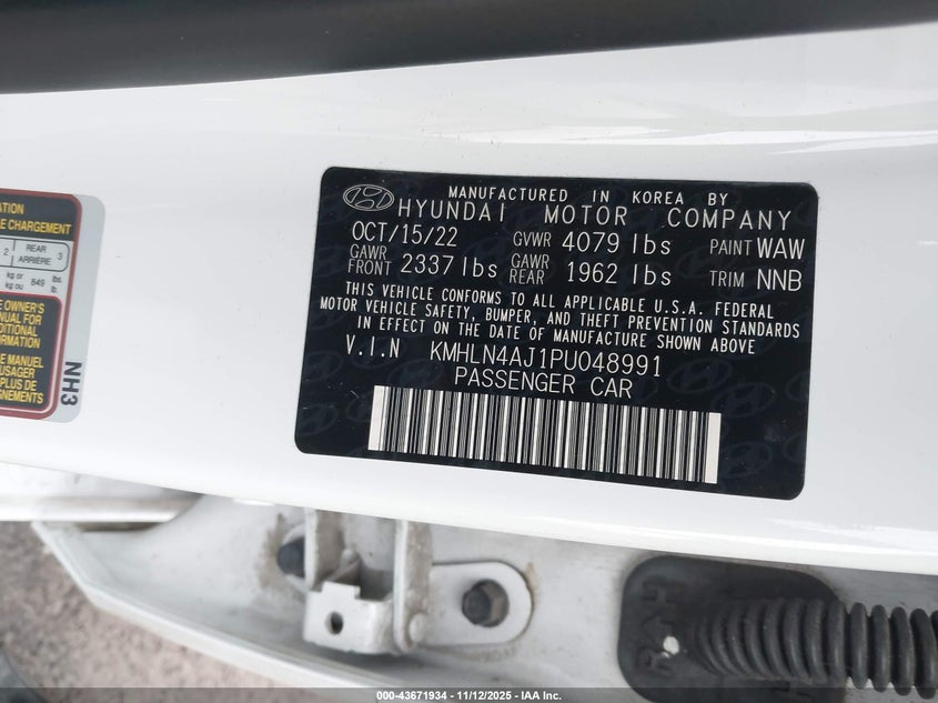 2023 HYUNDAI ELANTRA HYBRID LIMITED - KMHLN4AJ1PU048991