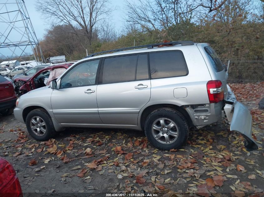 2006 Toyota Highlander V6 VIN: JTEEP21A760151975 Lot: 43672017